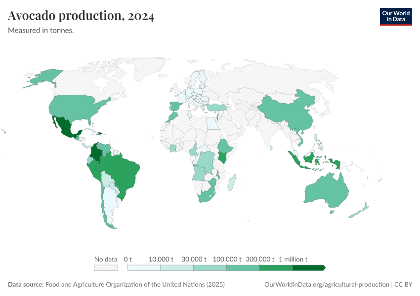 A thumbnail of the "Avocado production" chart
