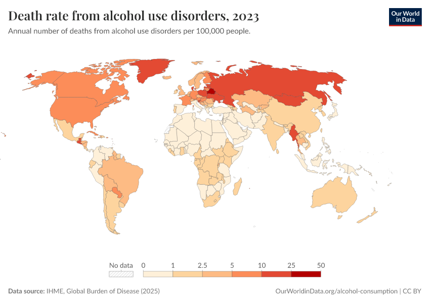 A thumbnail of the "Death rate from alcohol use disorders" chart