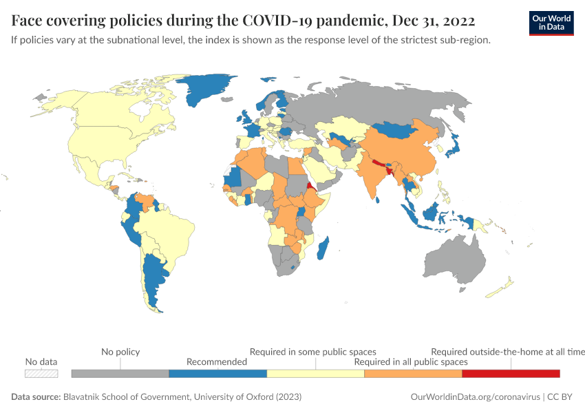 A thumbnail of the "Face covering policies during the COVID-19 pandemic" chart