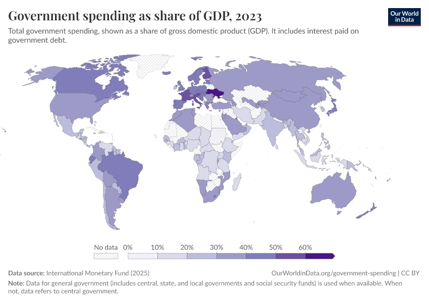 A thumbnail of the "Government spending as share of GDP" chart